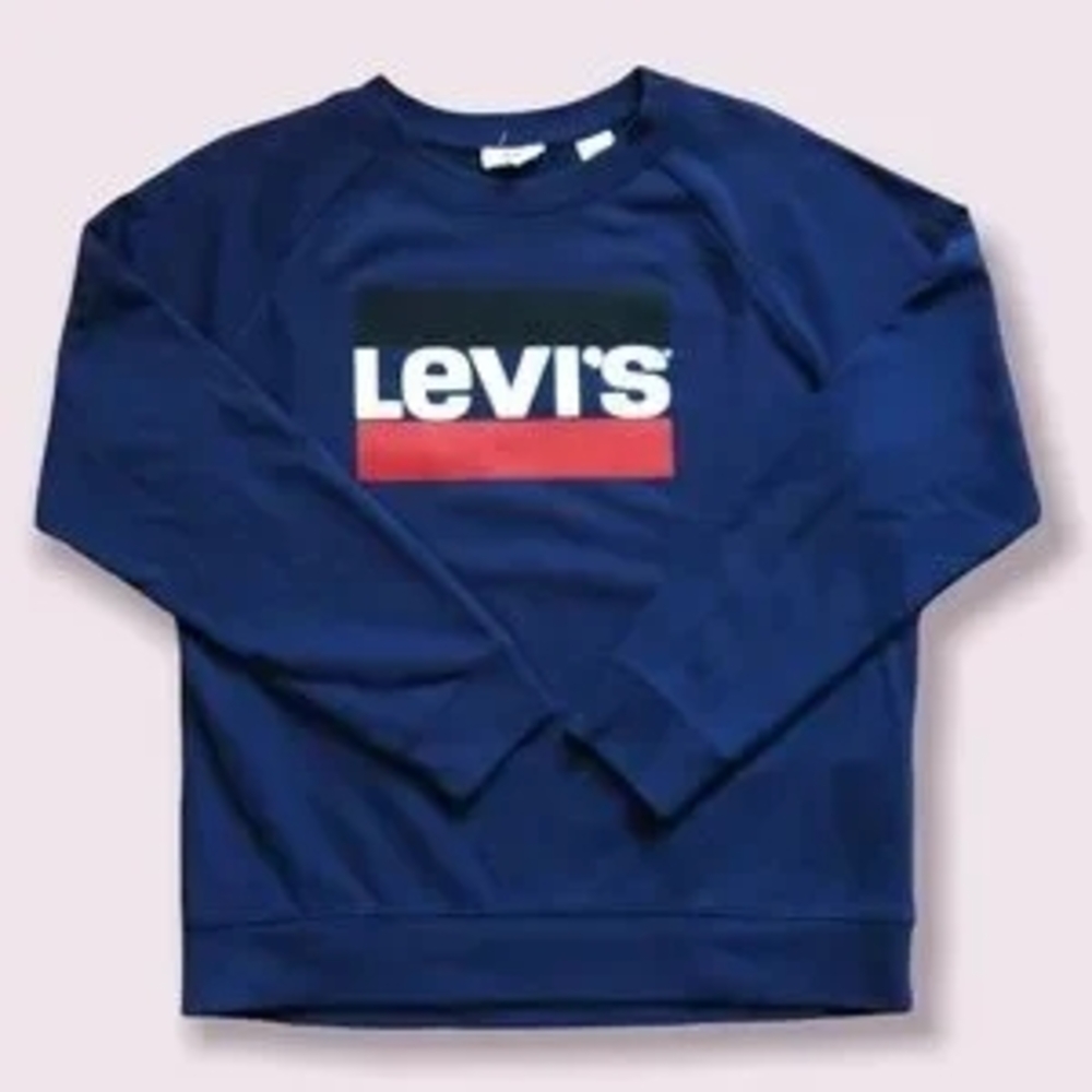 Levi's Blue Crewneck Sweater Classic Design